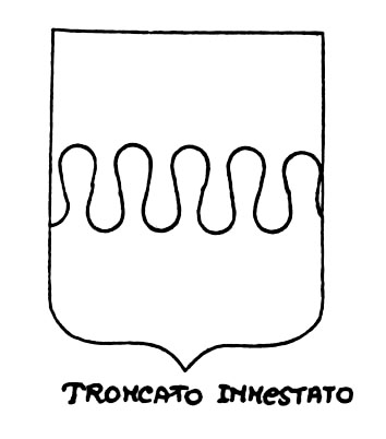 Bild des heraldischen Begriffs: Troncato innestato